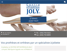 Tablet Screenshot of orthopediquejoly.com